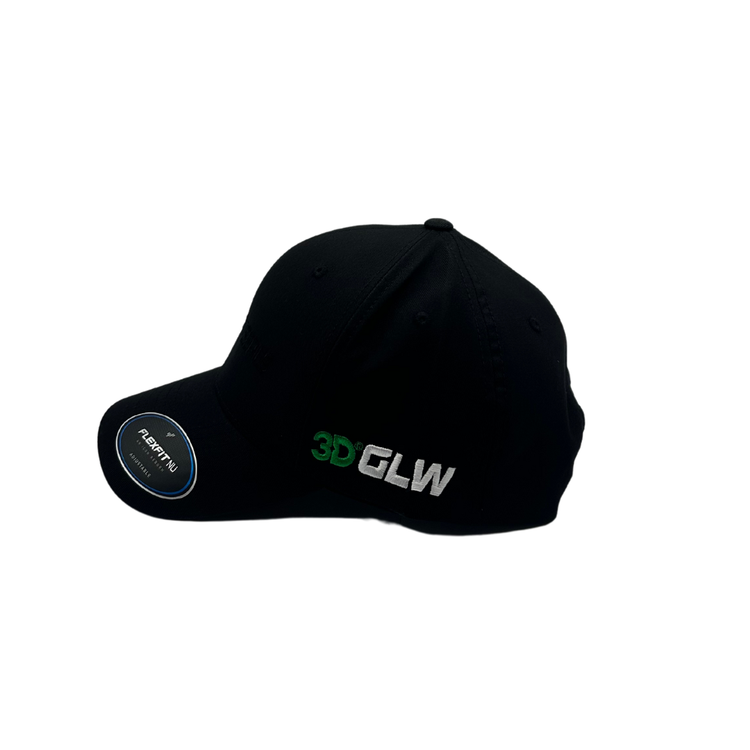 3D GLW Series FlexFit Adjustable Baseball Cap (Black)