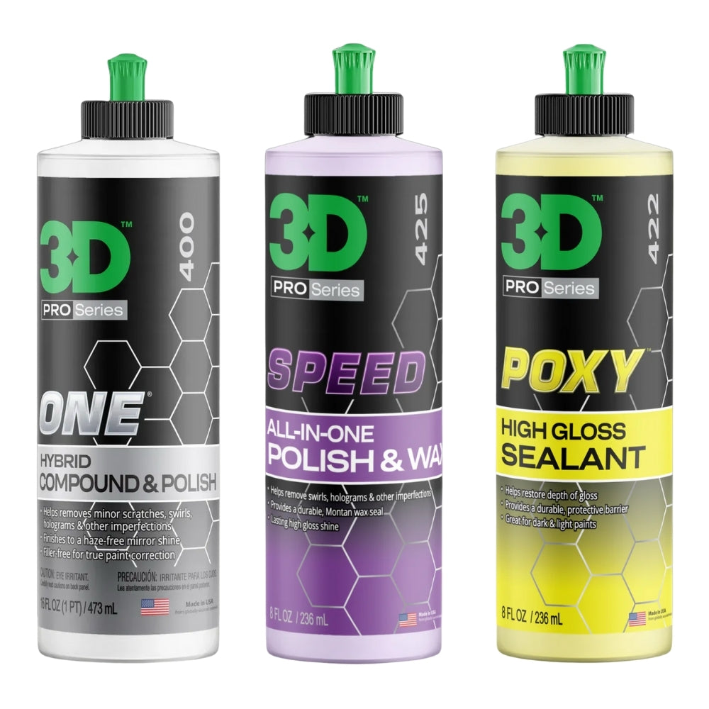 Hero Trio: Compound, Polish & Wax Bundle