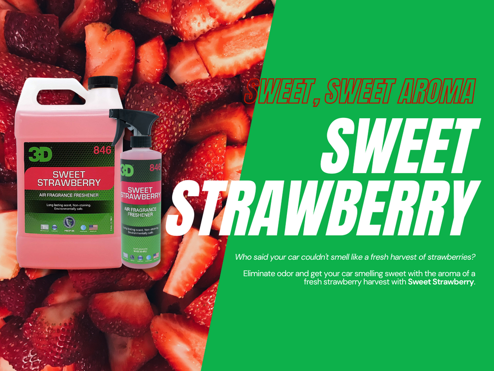 Sweet Strawberry Air Freshener and Odor Eliminator | 3D Car Care