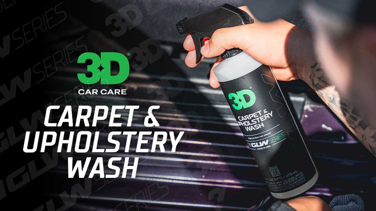 Čištění automobilového koberce přípravkem 3D GLW Carpet & Upholstery Wash