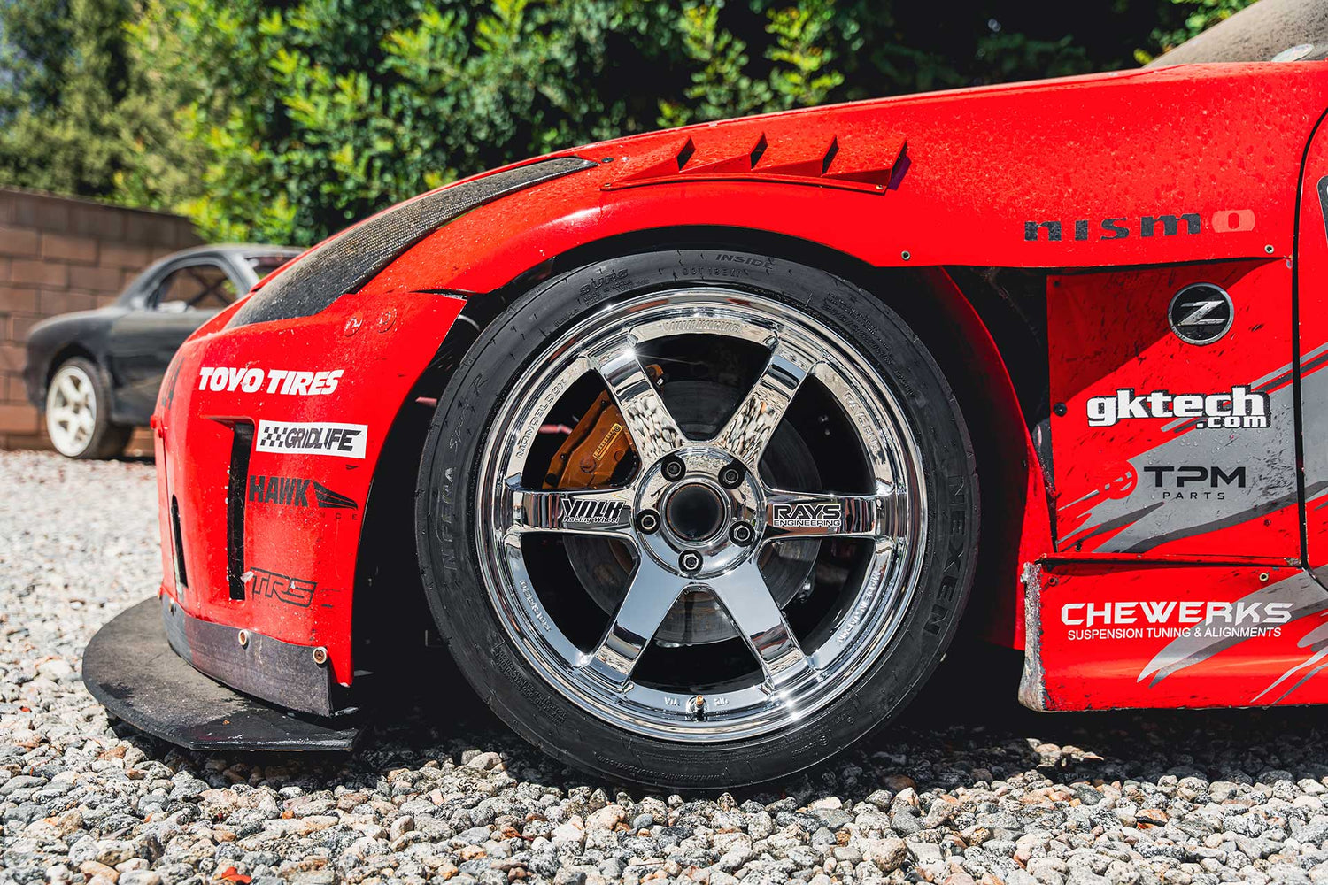 nissan 250z with chrome polished volk te37 wheels