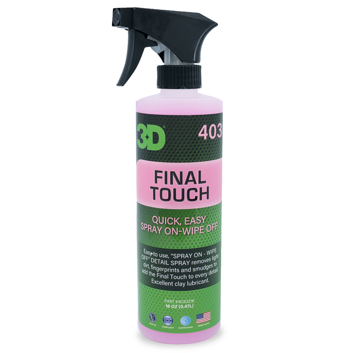 3D Final Touch | Quick Detail Spray | 16oz