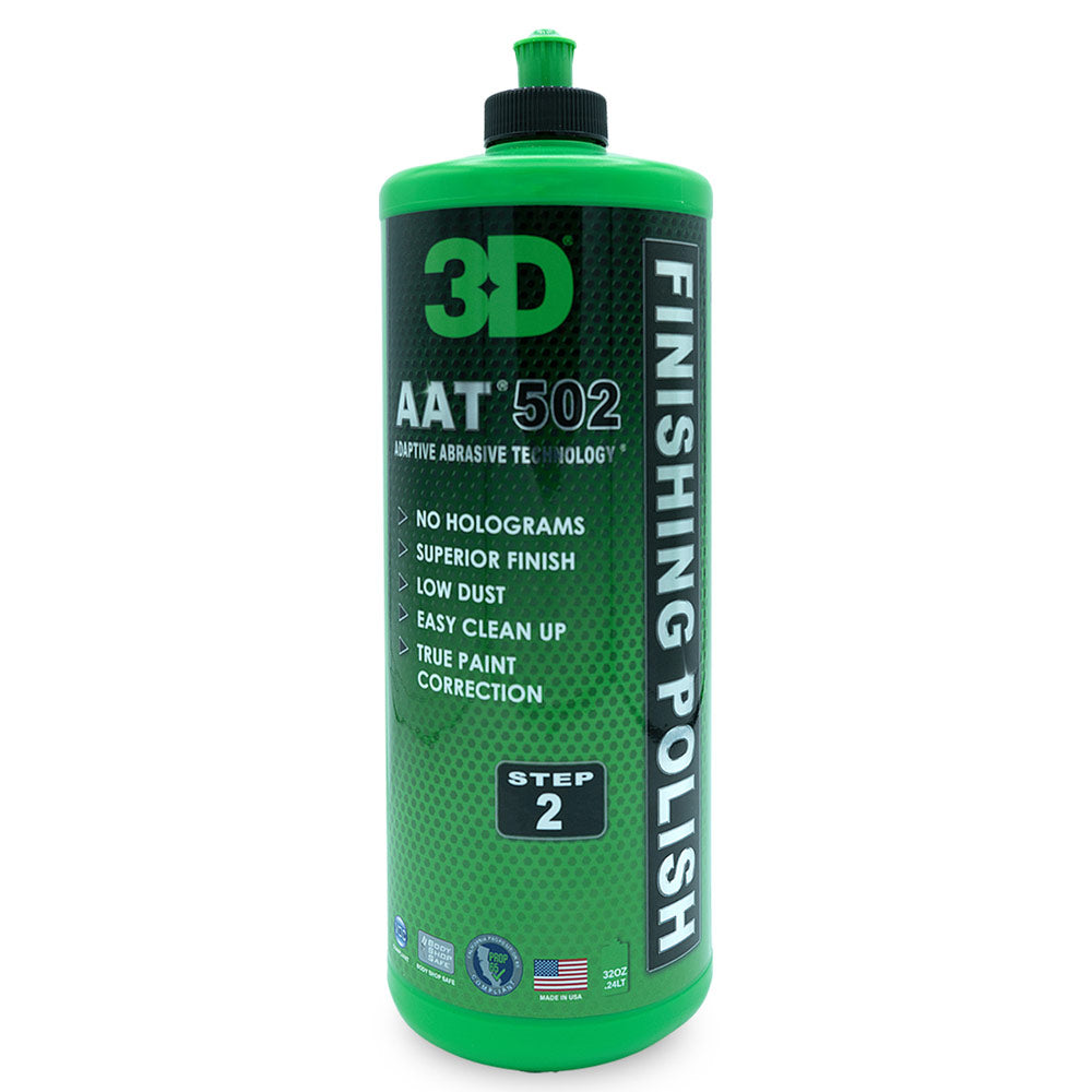 3D Car Care Products on X: 3D Car Care's AAT 502 Finishing Polish is  specially engineered to be “Hologram Free” with a multi-surface leveling  agent that accelerated and enhances performance. --- Stop